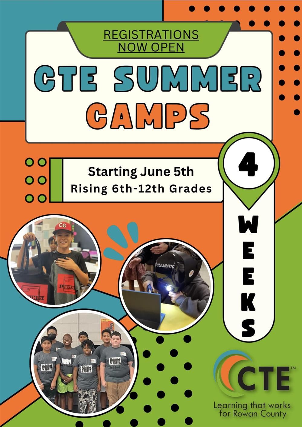 CTE SUMMER CAMP REGISTRATION IS OPEN!