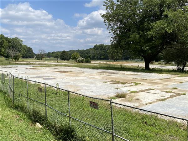 View of empty lot after demo.